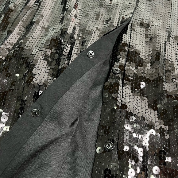 NEW Nasty Gal Black Country Star Western Sequin Embellished Festival Jacket Top - Picture 8 of 16